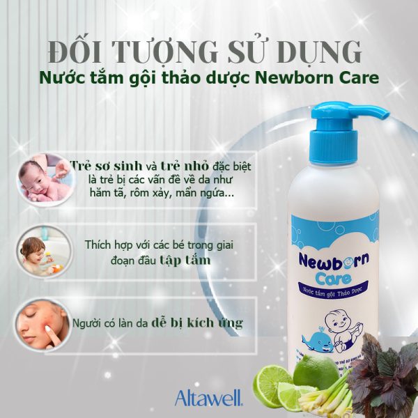 Nước tắm gội thảo dược Newborn Care dành cho trẻ sơ sinh và trẻ nhỏ