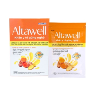 Khăn y tế gừng nghệ Altawell – Làm sạch, làm ấm hỗ trợ phòng cảm cho mẹ bầu, sau sinh