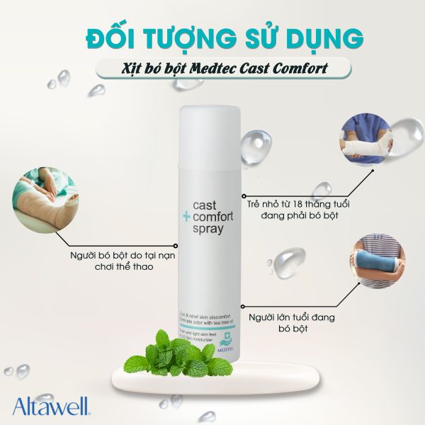 Xịt Medtec dành cho người bệnh đang phải bó bột.