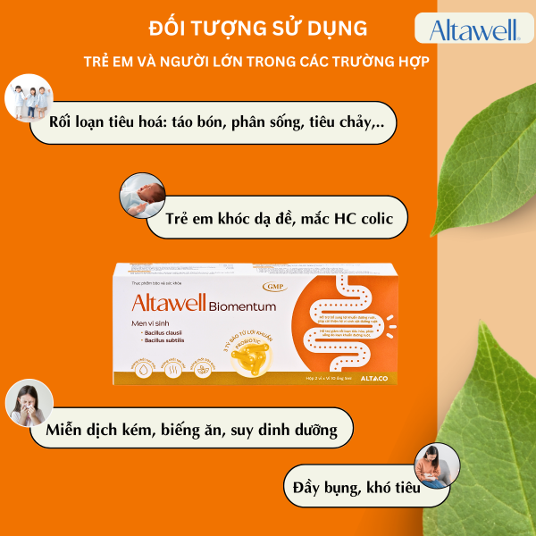 đối tượng sử dụng Altawell Biomentum