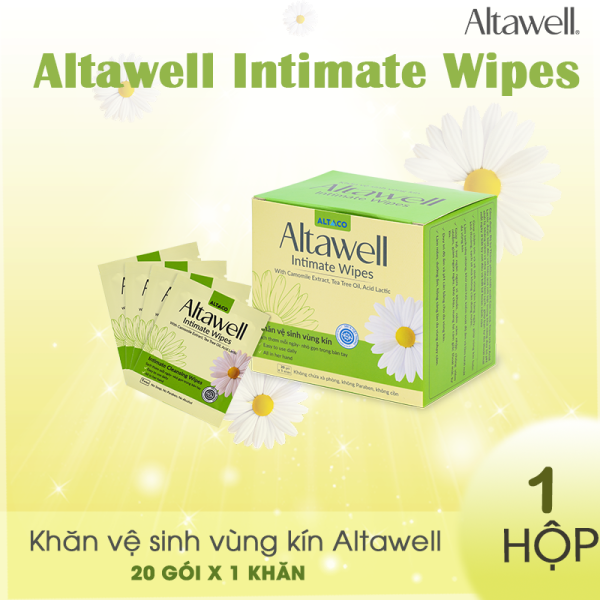 Khăn lau vùng kín Altawell 1 hộp 20 gói