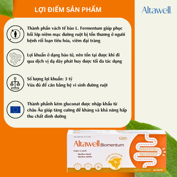 Lợi điểm Altawell Biomentum