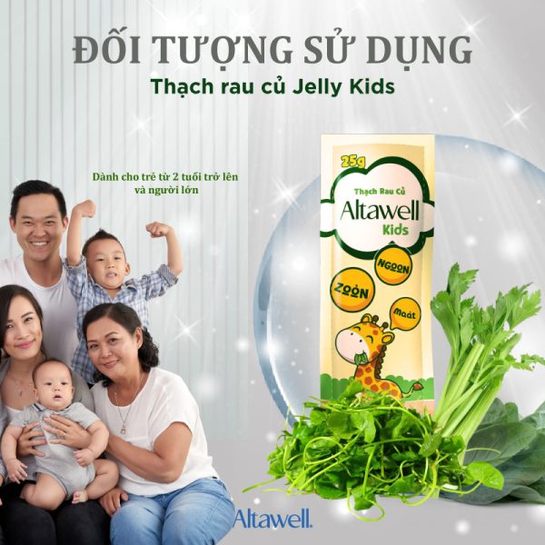 Thạch rau củ phù hợp cho trẻ em và người lớn