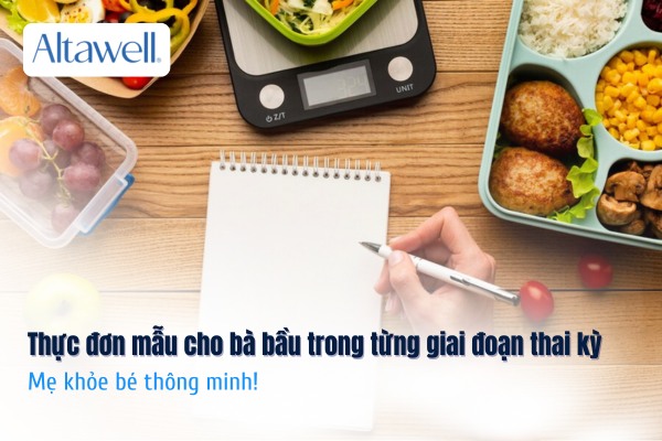Thực đơn mẫu cho bà bầu trong từng giai đoạn thai kỳ Mẹ khỏe bé thông minh!