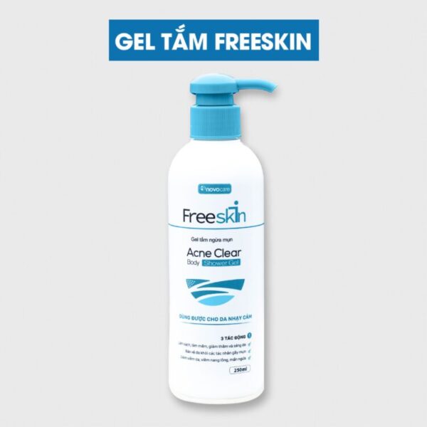 Tổng quan Gel tắm ngừa mụn Novocare Freeskin