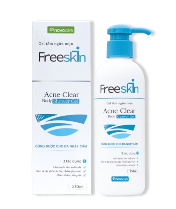 Gel tắm ngừa mụn Novocare Freeskin