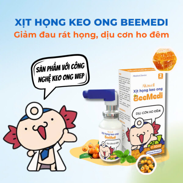 Lợi điểm xịt họng keo ong Altawell Beemedi