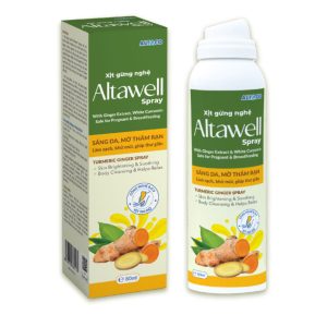 Xịt gừng nghệ Altawell Body cho mẹ bầu & mẹ sau sinh hỗ trợ làm sáng da, mờ thâm sạm
