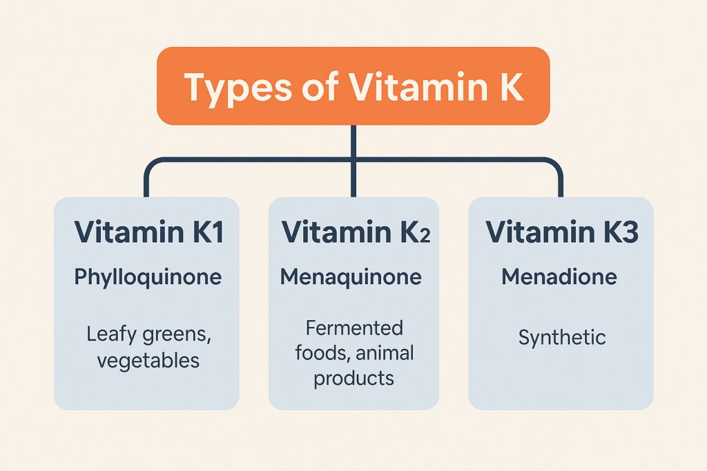 Vitamin K có mấy loại? Sự khác biệt giữa K1 và K2