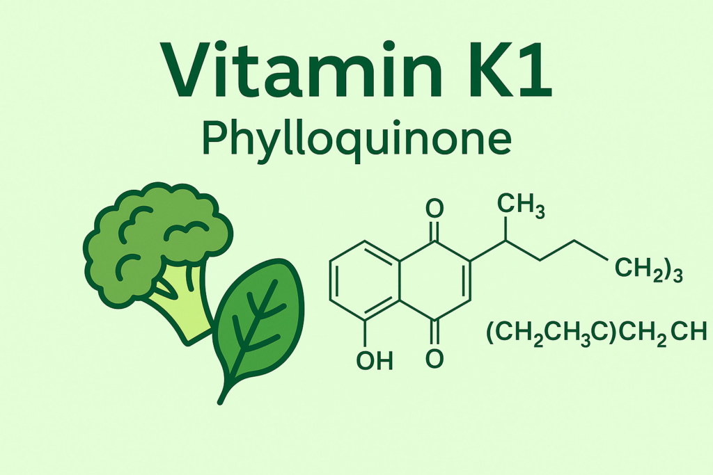 Vitamin K1 (Phylloquinone) – Dạng Vitamin chính trong rau xanh