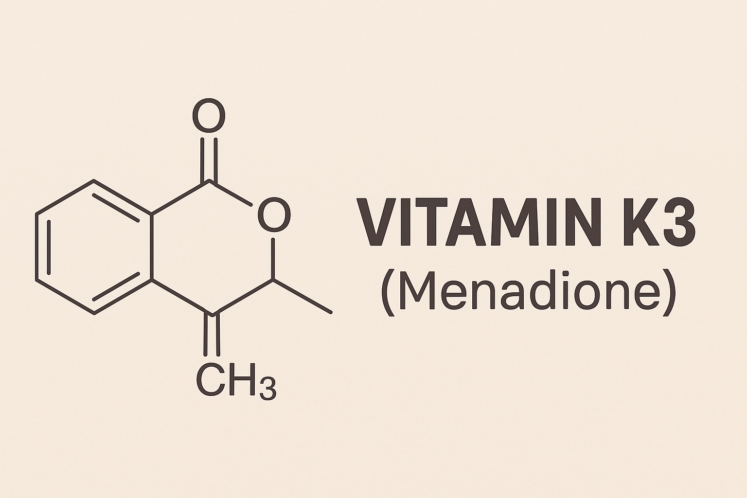 Vitamin K3 (Menadione) – Dạng tổng hợp không an toàn