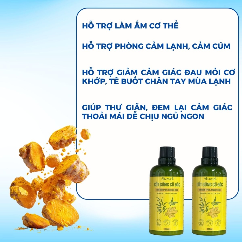Công dụng cốt gừng cô đặc altawell