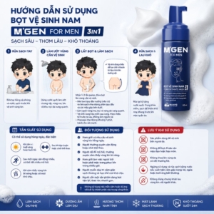 HDSD Bọt vệ sinh nam M'GEN FOR MEN